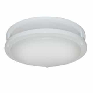 White, 17W LED Architectural 15 In Ceiling Flush Mount Fixture, 2700K