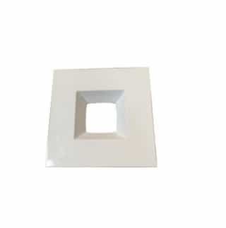 6-in Square Recessed Trim for LED Recessed Downlight, White, 10PK