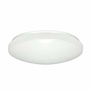14" LED Flush Mount Light Fixture w/ Occupancy Sensor, White, Acrylic