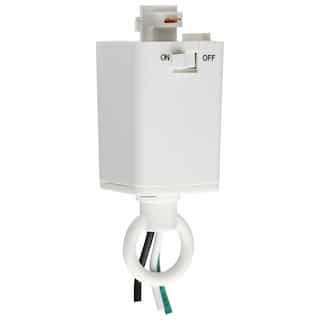 Nuvo Pendant Loop Track Adapter 120V, White