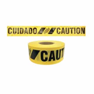 3-in X 500-ft Reinforced Barricade Tape, Caution, Yellow