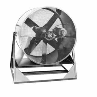 48in Belt-Drive Cooling Fan, Med. Stand, 7.5 HP, 3 Ph, 33000CFM