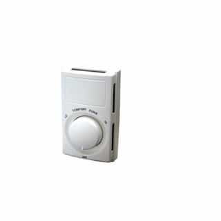 Line Voltage Thermostat, Single-Pole, 22 Amp, 120V-277V, White