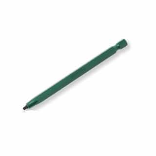 4-in #1 Robertson Square Bit, Green, 2 Pack