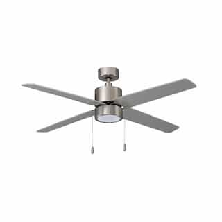 52-in 50W Aldea IV Ceiling Fan w/ LED Kit, 4-Nickel Blades, Nickel