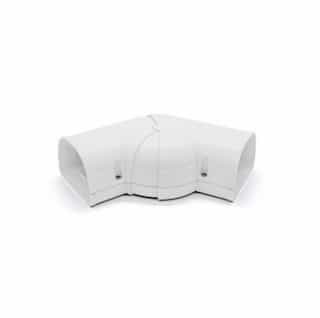 Rectorseal 3.5-in Fortress Lineset Cover Adjustable Flat Ell, 45-90 Degrees, WHT