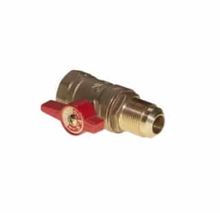 Straight Ball Gas Valve w/ 5/8-in Flare & 1/2-in FIP