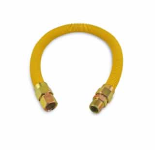 72-in x 1/2-in SS Gas Connector w/ 1/2-in MIP & 1/2-in FIP, Coated