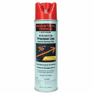 Precision-Line Inverted Marking Paint,17oz, Safety Red