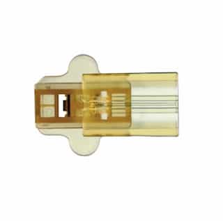 Satco Polarized Female Side Plug, 18/2-SPT-2, 6A, 125V, Clear Gold