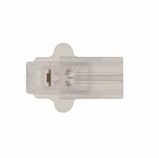 Polarized Female Side Plug, 18/2-SPT-2, 6A, 125V, Clear Silver