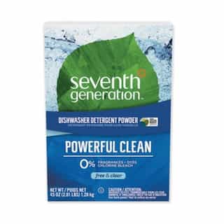 Free and Clear Scented, Biodegradeable Powdered Dishwasher Detergent-45-oz
