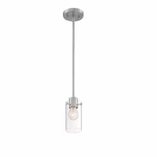 60W Sommerset Series Mini Pendant Light w/ Clear Glass, Brushed Nickel