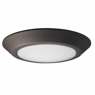 16.5W Round 7 Inch LED Flush Mount, Dimmable, 3000K, Mahogany Bronze