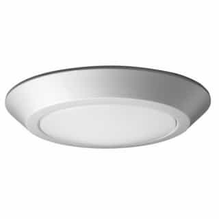 12W Round 10 Inch LED Flush Mount, Dimmable, 3000K, Brushed Nickel