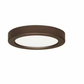 13.5W 7" Round LED Flush Mount, 2700K, Dimmable, Bronze