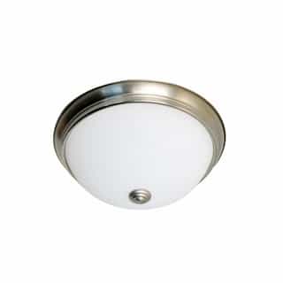 16.5W LED Flush Dome Fixture w/ Frosted Glass, Brushed Nickel