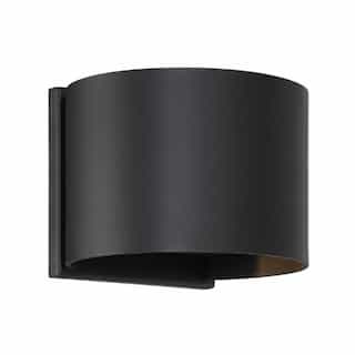 5W LED Round Wall Sconce, Dimmable, 240 lm, 3000K, Black