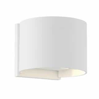 5W LED Round Wall Sconce, Dimmable, 240 lm, 3000K, White