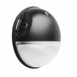 Nuvo 20W LED Round Wall Pack, Bypassable Photocell, Selectable CCT, Black