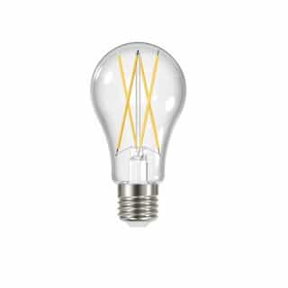 Satco 12W LED A19 Bulb, 100W Inc. Retrofit, Dim, 1500 lm, 2700K, Clear