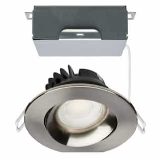 Satco 12W LED 3.5-in Round Gimbal Downlight w/RemoteDriver, SelectableCCT BN