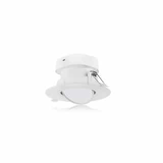 Satco 4-in 7W Direct-Wire LED Downlight, Gimbal, Dimmable, 490 lm, 120V, 2700K, White