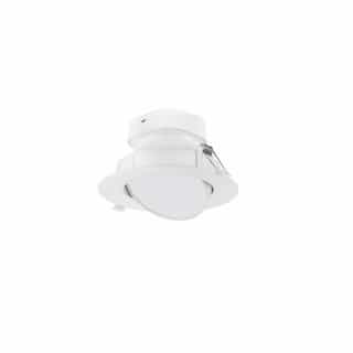 Satco 6-in 9W Direct-Wire LED Downlight, Gimbal, Dimmable, 720 lm, 120V, 5000K, White