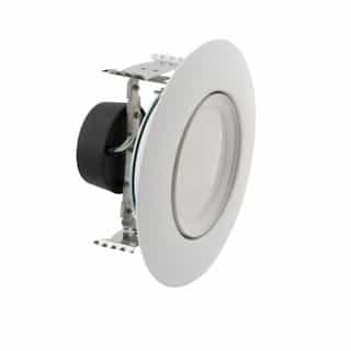 6-in 10.5W LED Gimbaled Recessed Downlight, Dimmable, 800 lm, 120V, Selectable CCT, White