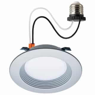 4-in 6.7W LED Downlight, E26, 600 lm, 120V, CCT Select, Nickel