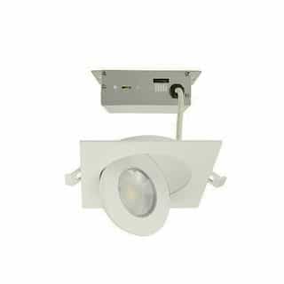 Satco 9W LED Recessed Downlight, Dim, Direct Wire, 120V, CCT Select, Square