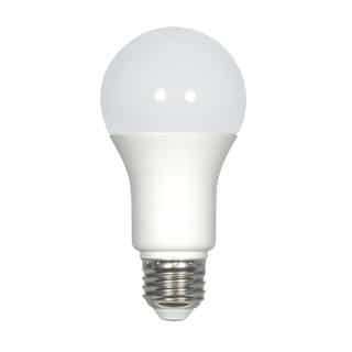 Satco 9W LED A19 Bulb, 60W Inc. Retrofit, E26, 800 lm, 12V-34V DC, 2700K, Frosted