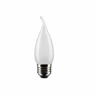 Satco 3W LED CA10 Bulb, Dimmable, E26, 250 lm, 120V, 2700K, Frosted