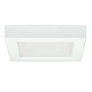 10.5W Square 5.5 Inch LED Flush Mount, Dimmable, 4000K, White