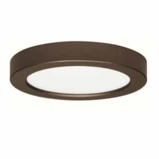 13.5W Round 7 Inch LED Flush Mount, Dimmable, 2700K, 90 CRI, Bronze