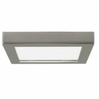 13.5W Square 7 Inch LED Flush Mount, Dimmable, 2700K, 90 CRI, Brushed Nickel