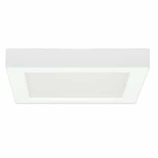 13.5W Square 7 Inch LED Flush Mount, Dimmable, 3000K, 90 CRI, White