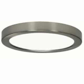 18.5W Round 9 Inch LED Flush Mount, Dimmable, 2700K, 90 CRI, Brushed Nickel