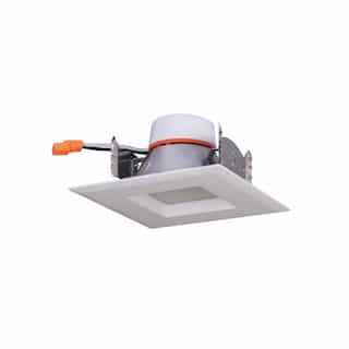 4-in 7W Square LED Recessed Downlight, Dimmable, 600 lm, 120V, 4000K, White