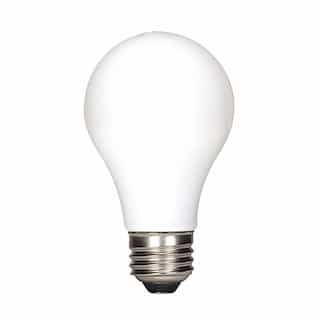 Satco 7.5W LED A19 Bulb, 60W Inc. Retrofit, E26, 800 lm, 120V, 2700K, White