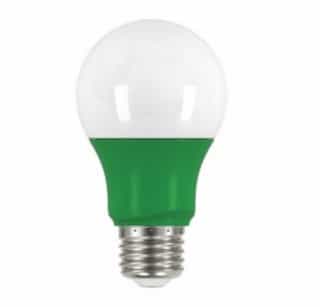 2W Muli-Directional LED A19 Colored Bulbs, Green