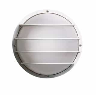 60W LED Round Cage Wall Fixture, White