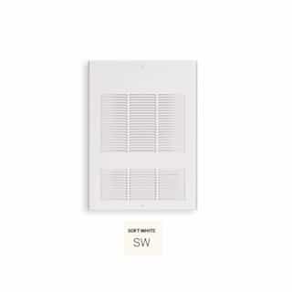 1500W Wall Fan Heater, Single, 24V Control, 5119 BTU/H, 120V, Soft White