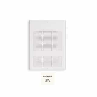 1500W Wall Fan Heater w/ Built-in Thermostat, Single, 240V Control, 480V, Soft White