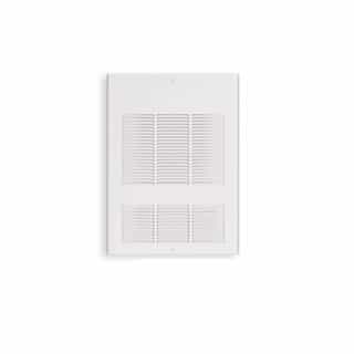 3000W Wall Fan Heater w/ Built-in Thermostat, Single, 240V Control, 480V, White