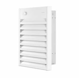 4800W Aluminum Wall Fan Heater w/ Built-in Thermostat, Single Unit, 277V, White