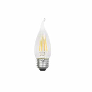 4.5W Filament LED B10 Bulb, Bent Tip, 40W Inc. Retrofit, Dim, E26, 400 lm, 120V, 5000K