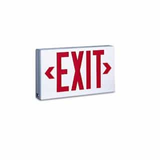 2.3W LED Exit Sign wBattery Backup, Red