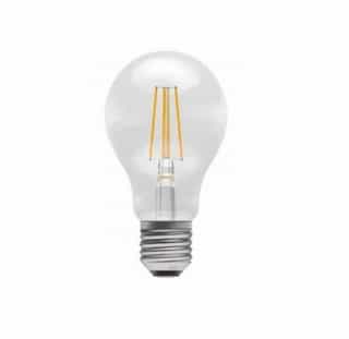 8W LED A19 Bulb, Dimmable, E26, 800 lm, 120V, 3000K, Clear