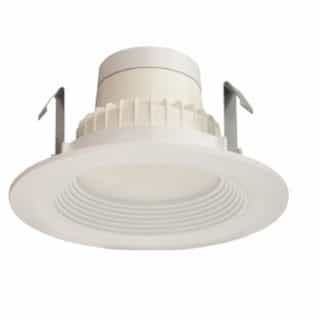 4-in 9W LED Recessed Downlight, Dimmable, 550 lm, 120V, 2700K, White